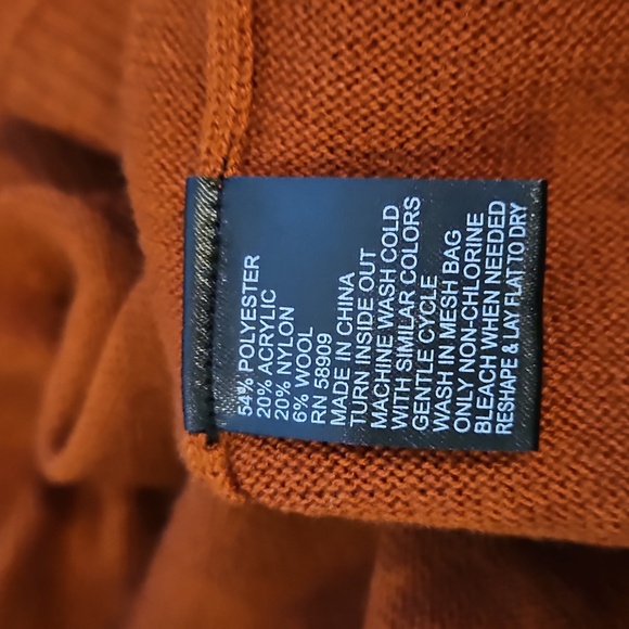 Alex Marie Burnt Orange Knit Turtleneck Sweater Dress, Midi, Sz M, NWOT! - Picture 11 of 11